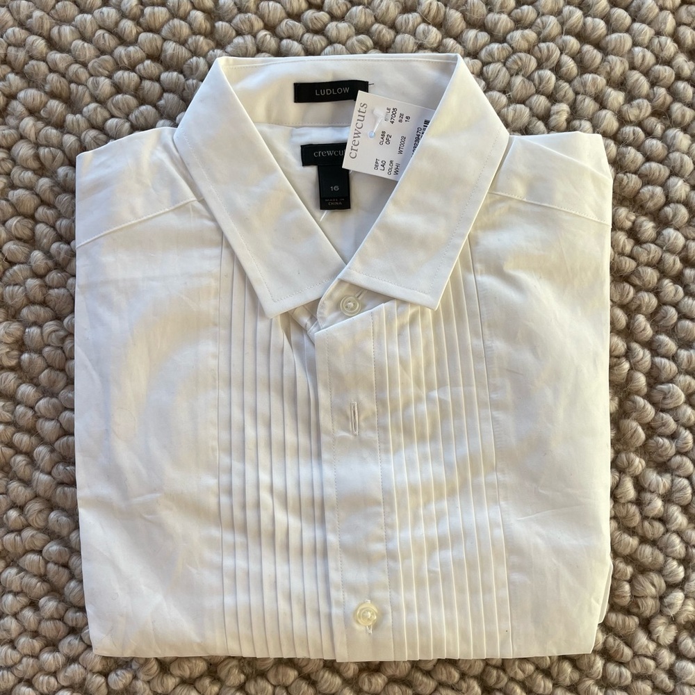 J Crew Boys Ludlow Tuxedo Shirt